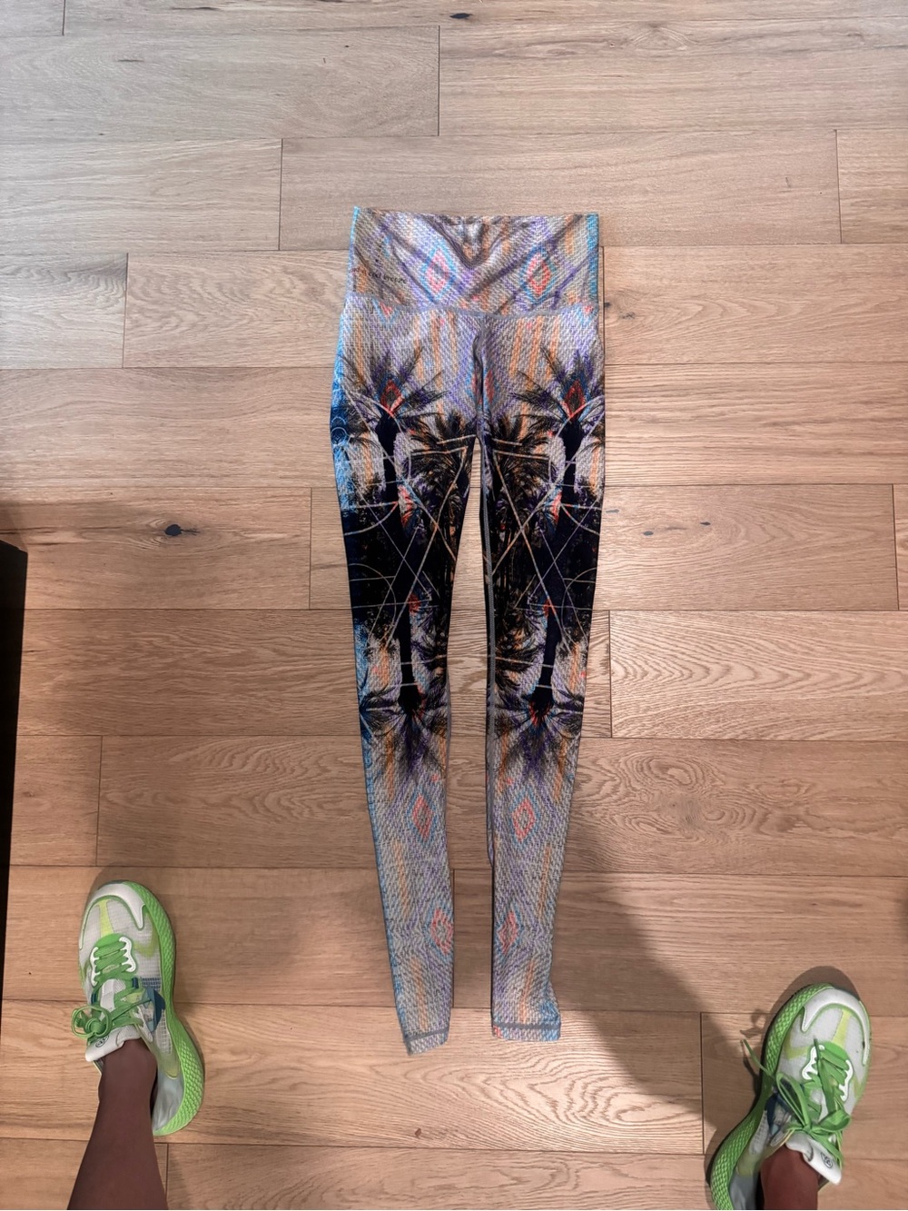 Pastel Multicolor Abstract Print Leggings